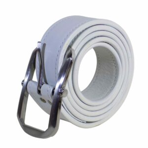 Ceinture en cuir de Vache lisse Blanc