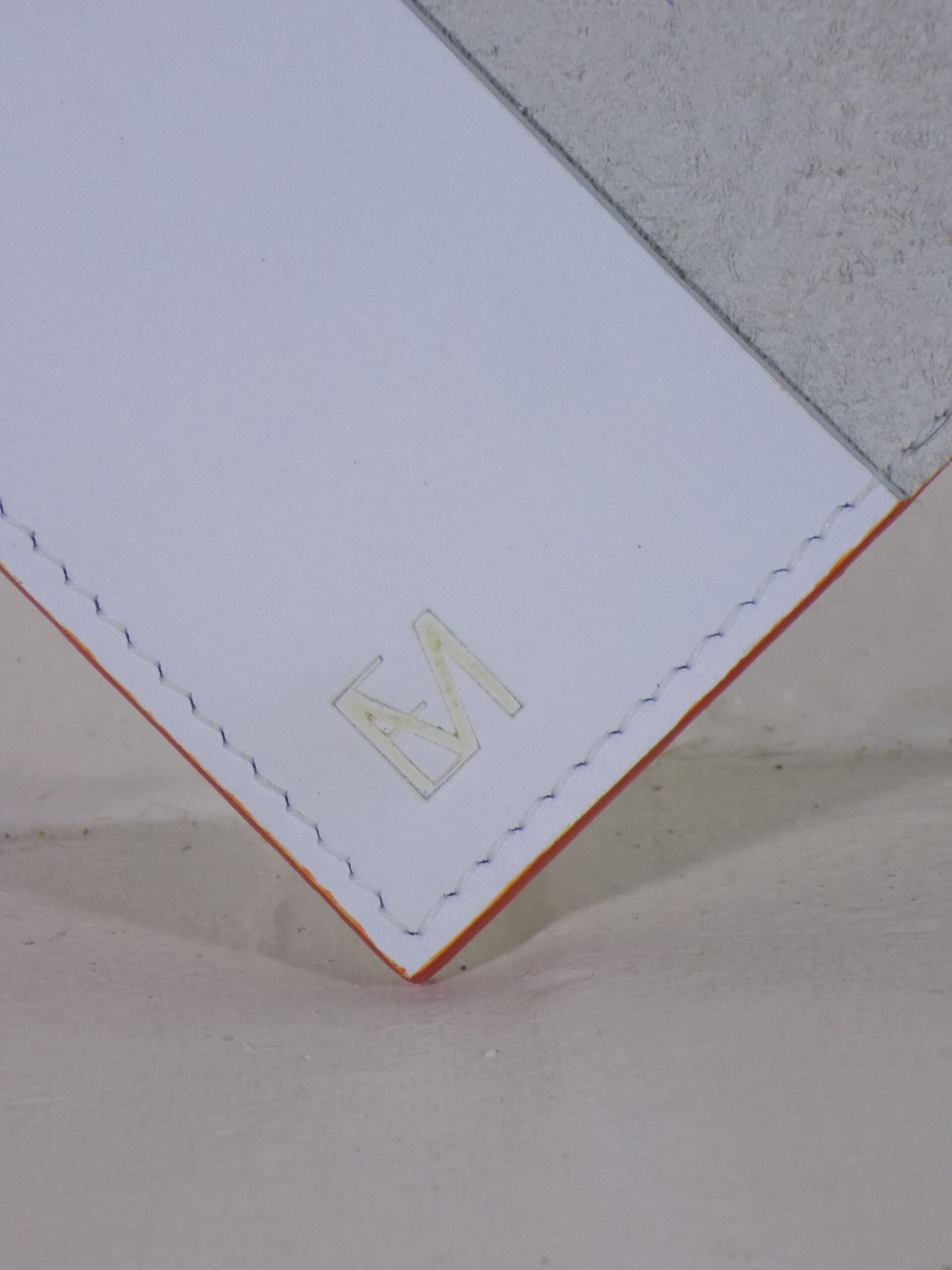 Porte-cartes simple Blanc détails logo