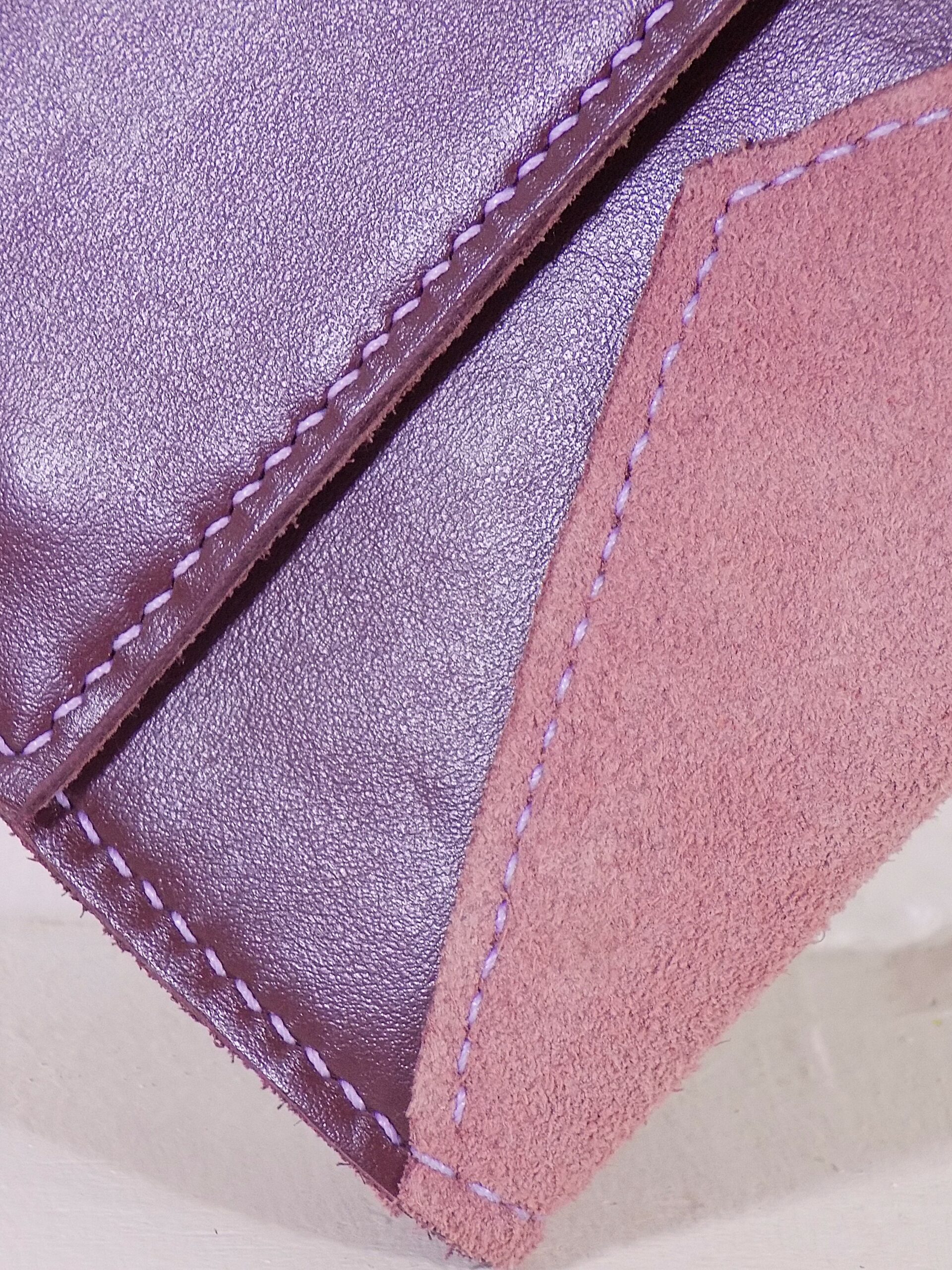 Pochette Bordeaux & Vieux rose vue détails