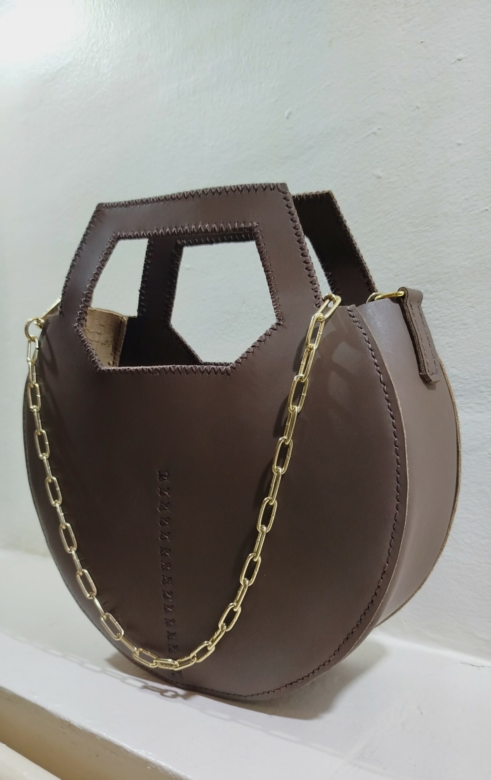 sac en cuir marron
