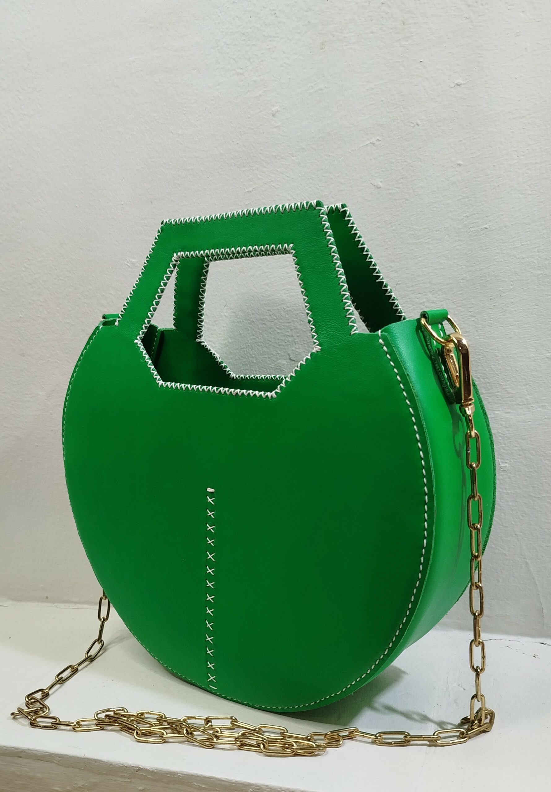 sac en cuir vert