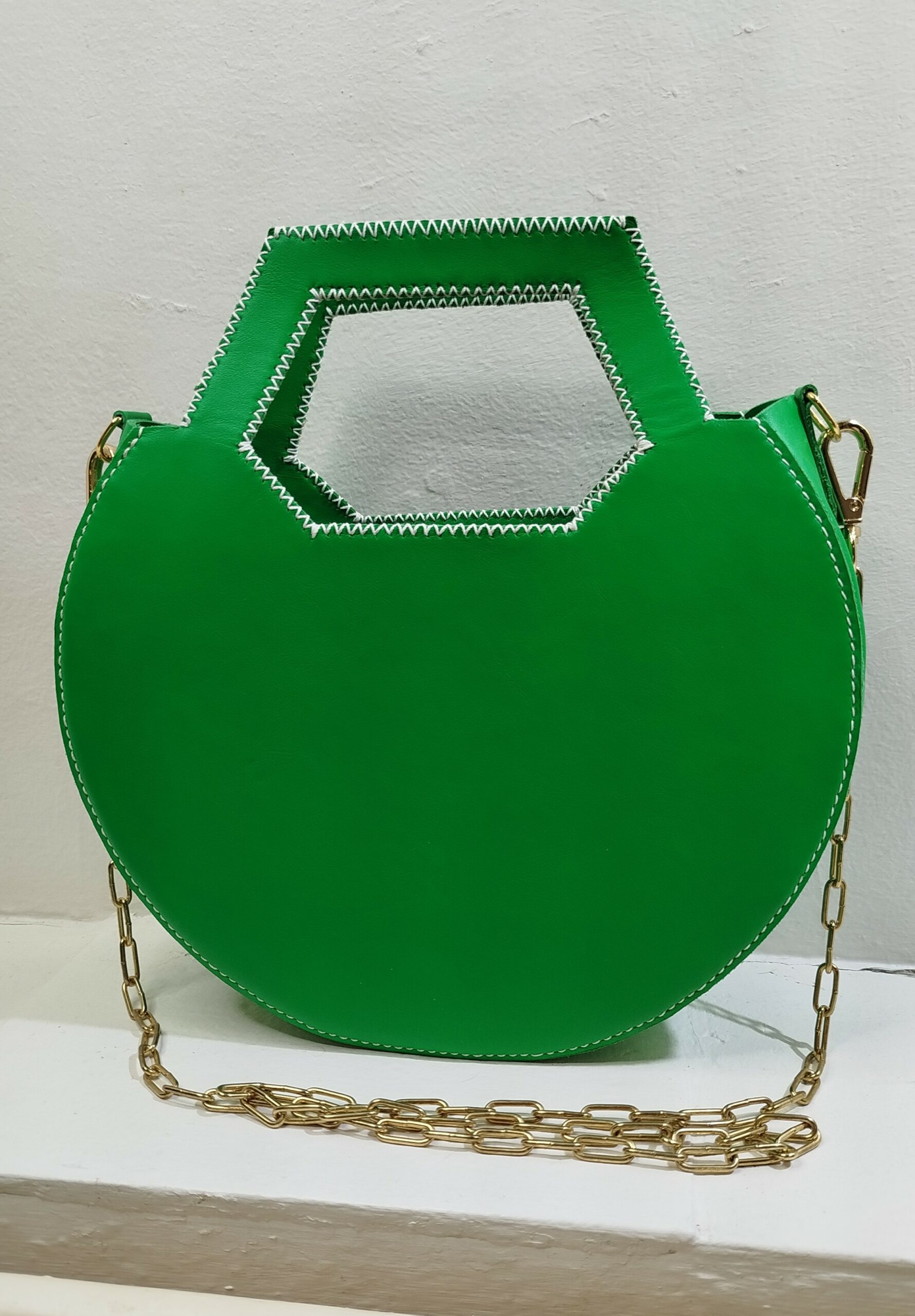 sac en cuir vert