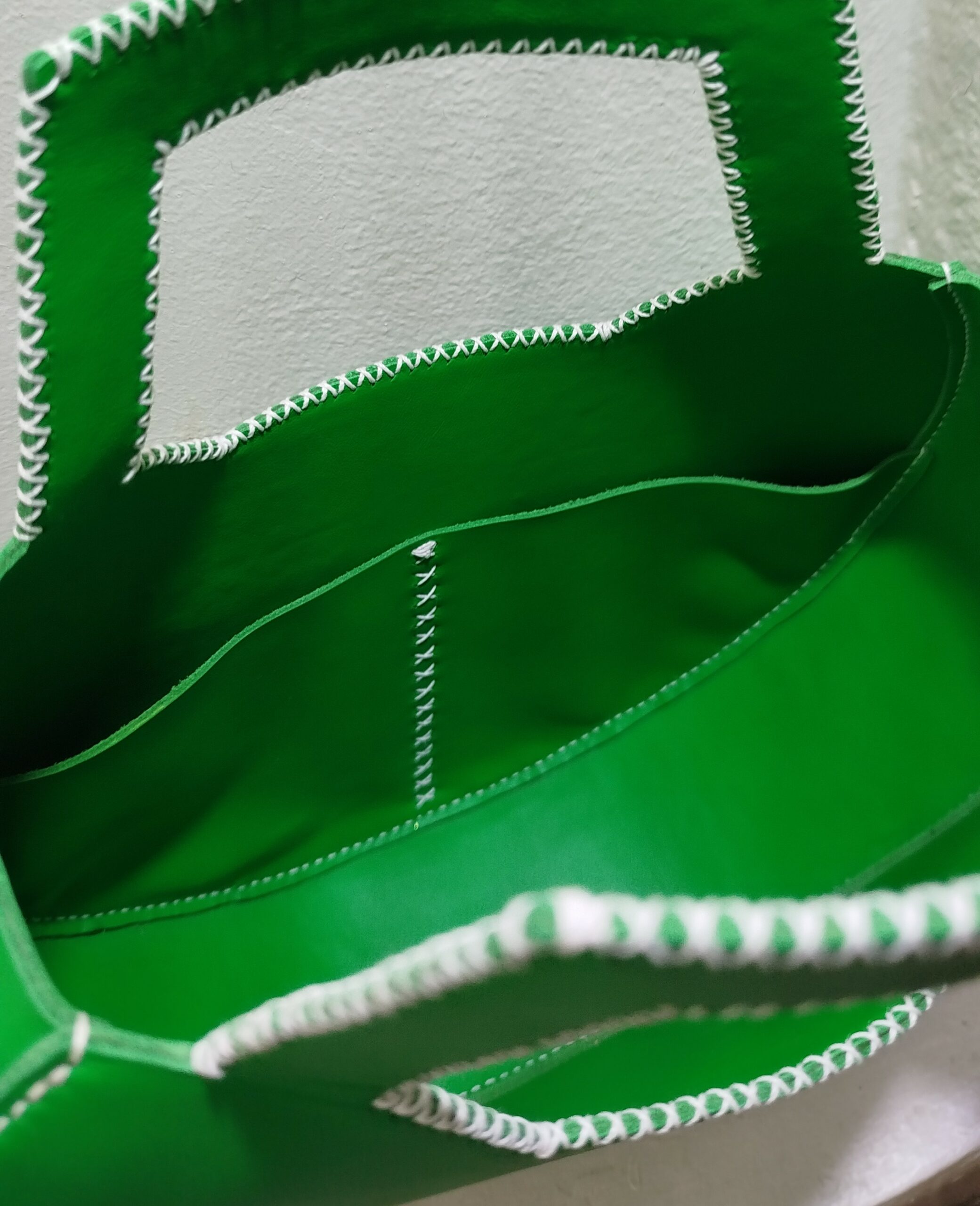 sac en cuir vert