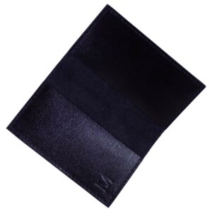 Porte-cartes simple noir brillant