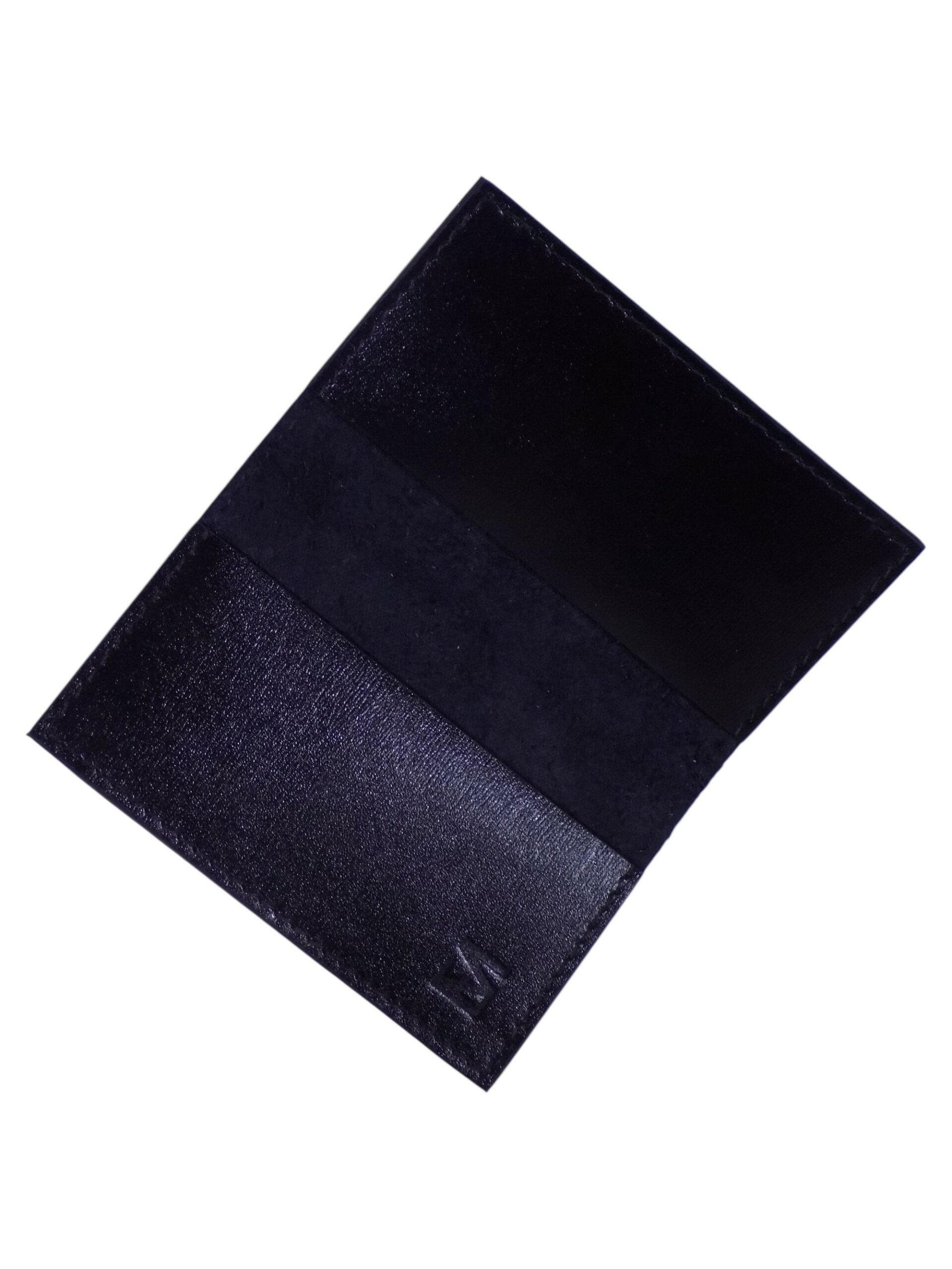 Porte-cartes simple noir brillant