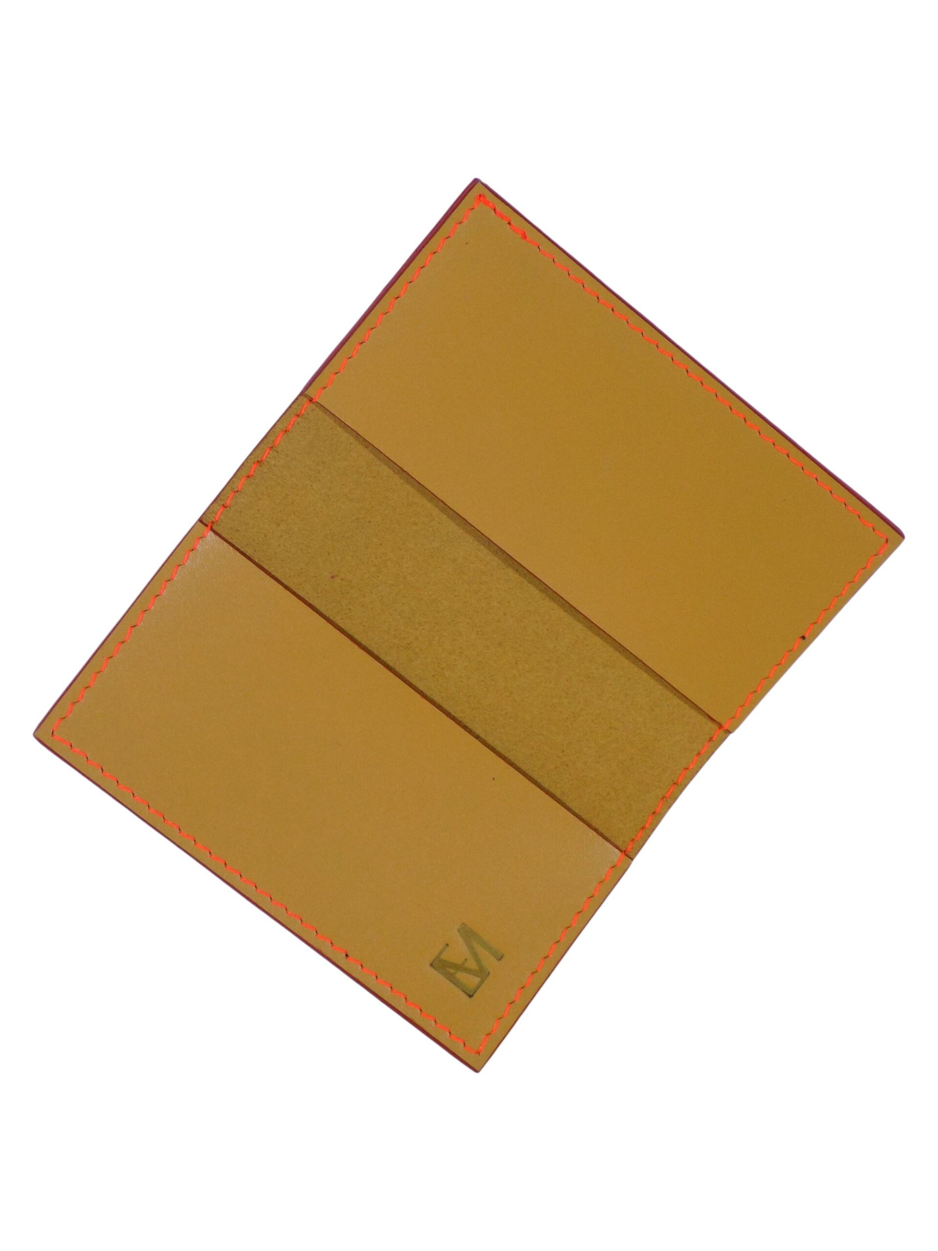 Porte-cartes orangé