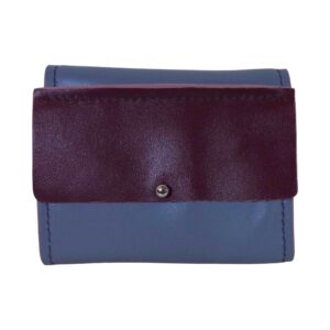 Portefeuilles cuir bleu gris lie de vin