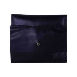 Portefeuille cuir noir mat