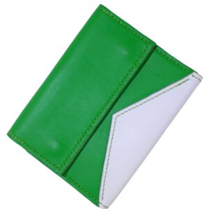 Pochette vert vif & blanc