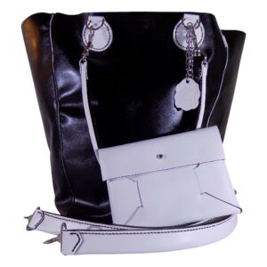 Sac cabas noir et blanc