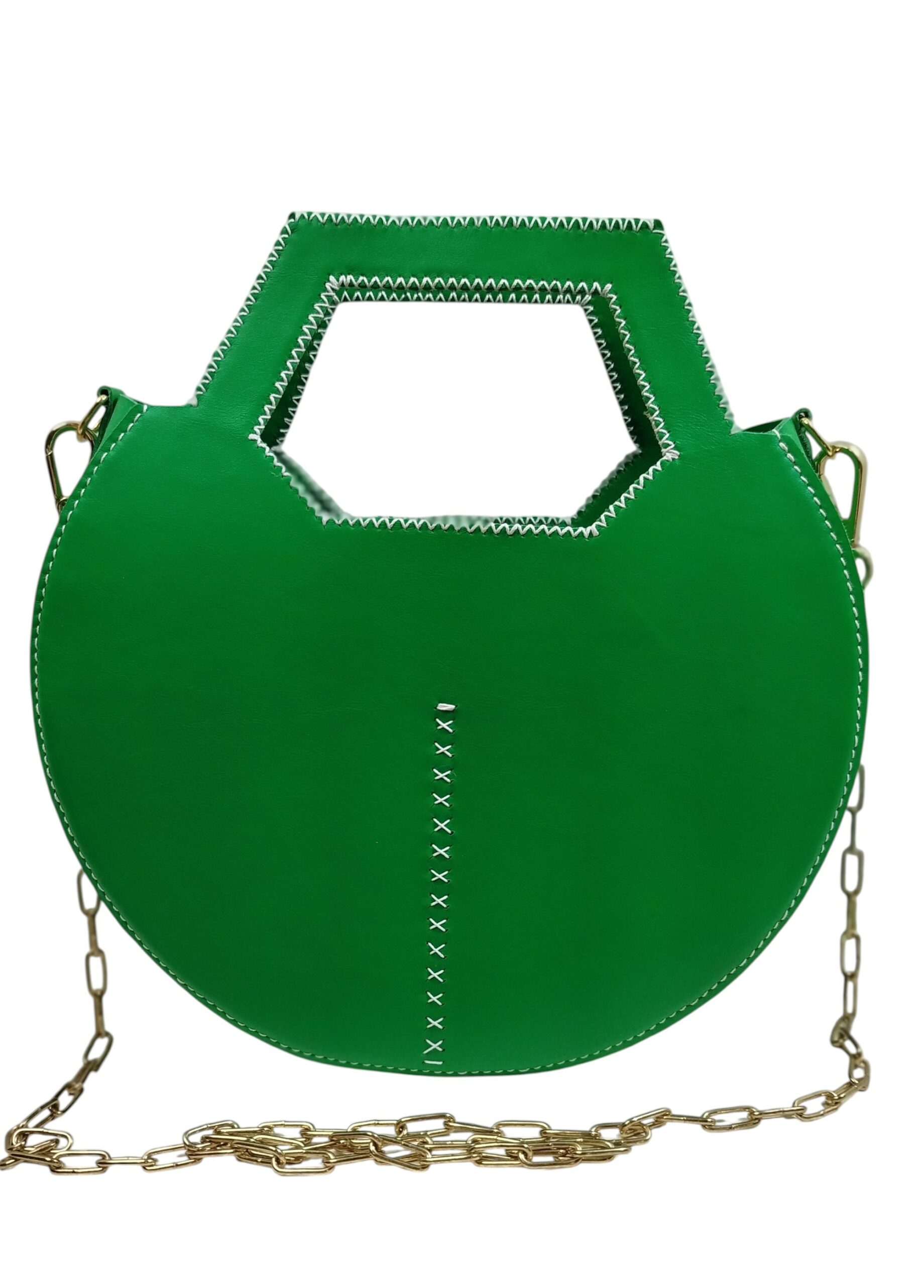 Sac VARSOVIE en cuir Vert vif